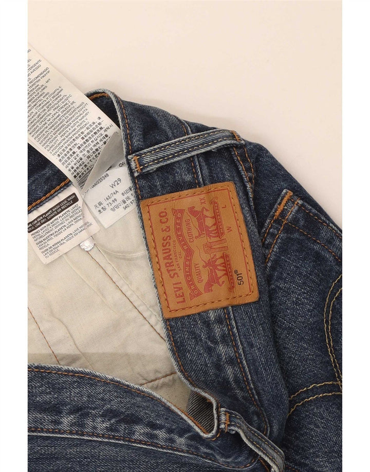 Levi's Womens Denim Hot Pants W29 Medium Blue Cotton