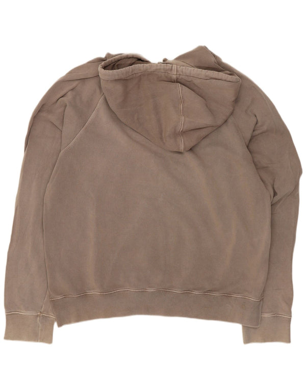 Timberland Mens Graphic Hoodie Jumper XL Algodão Marrom