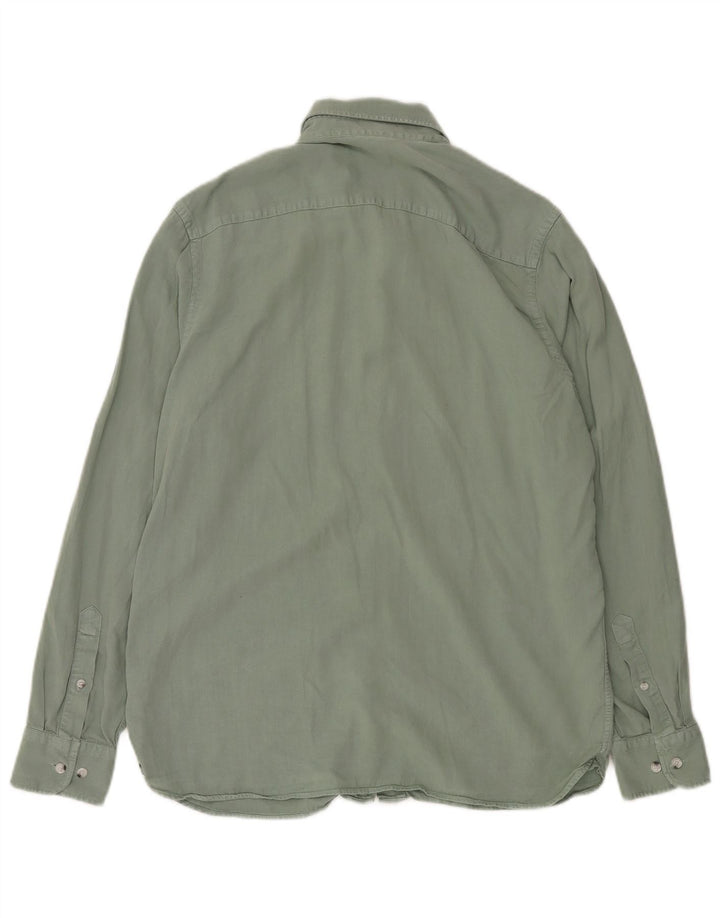 Camicia da uomo Regular Fit Calvin Klein in Lyocell verde medio