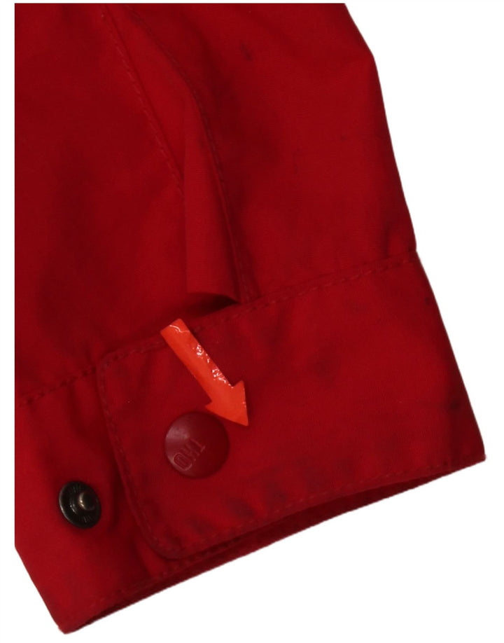 Tommy Hilfiger Mens Bomber Jacket UK 36 Small Red Nylon