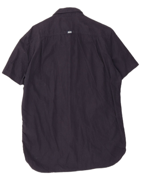 Ανδρικό κοντομάνικο πουκάμισο Superdry XL Navy Blue από βαμβάκι