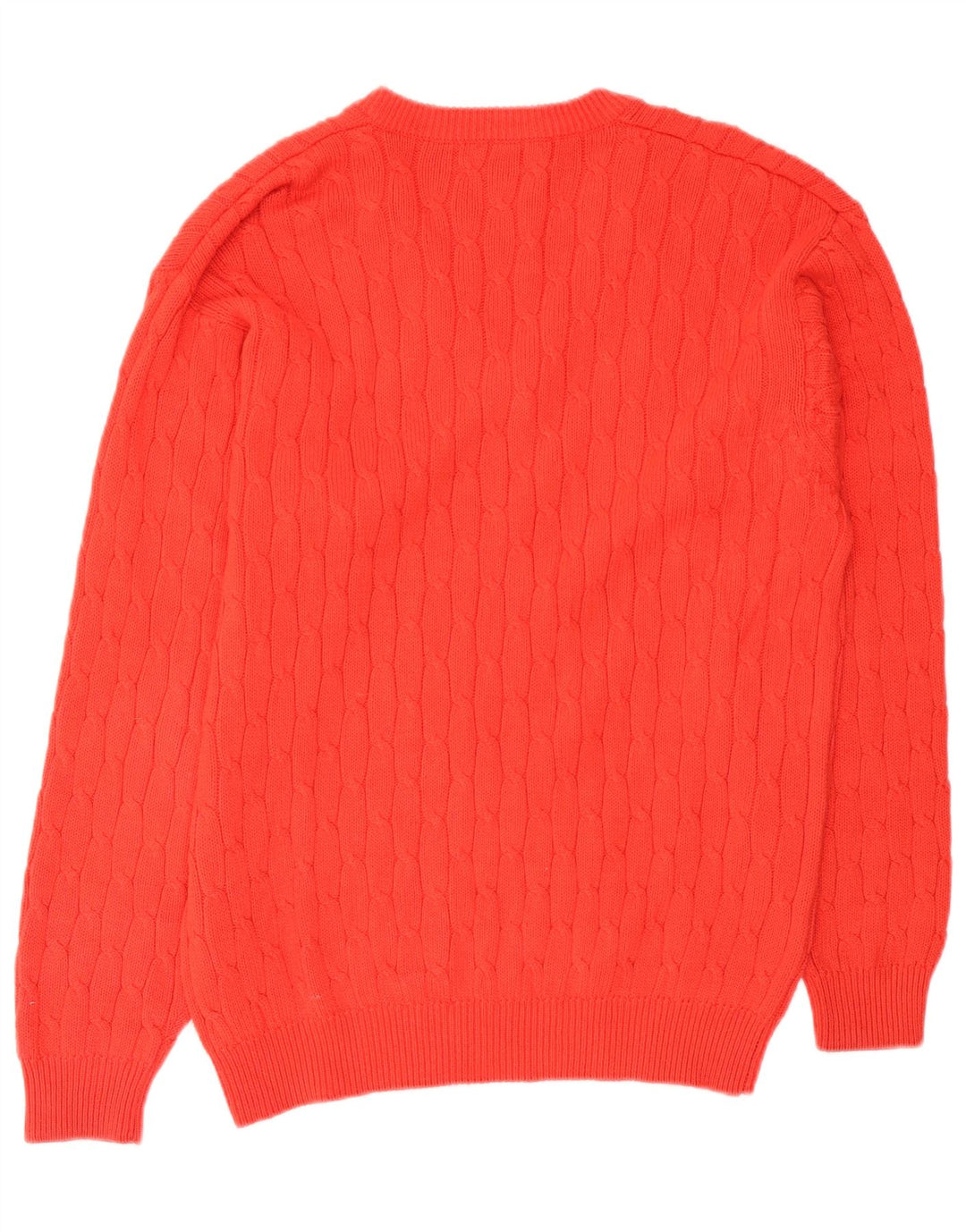 White Sails Mens V-Neck Jumper Sweater Large Orange