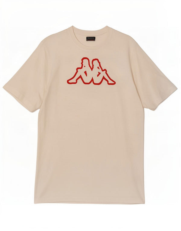 Kappa Mens Graphic T-Shirt Top Large White Cotton