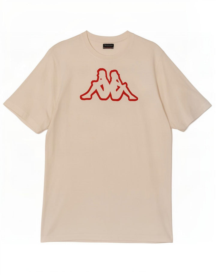 Kappa Mens Graphic T-Shirt Top Large White Cotton