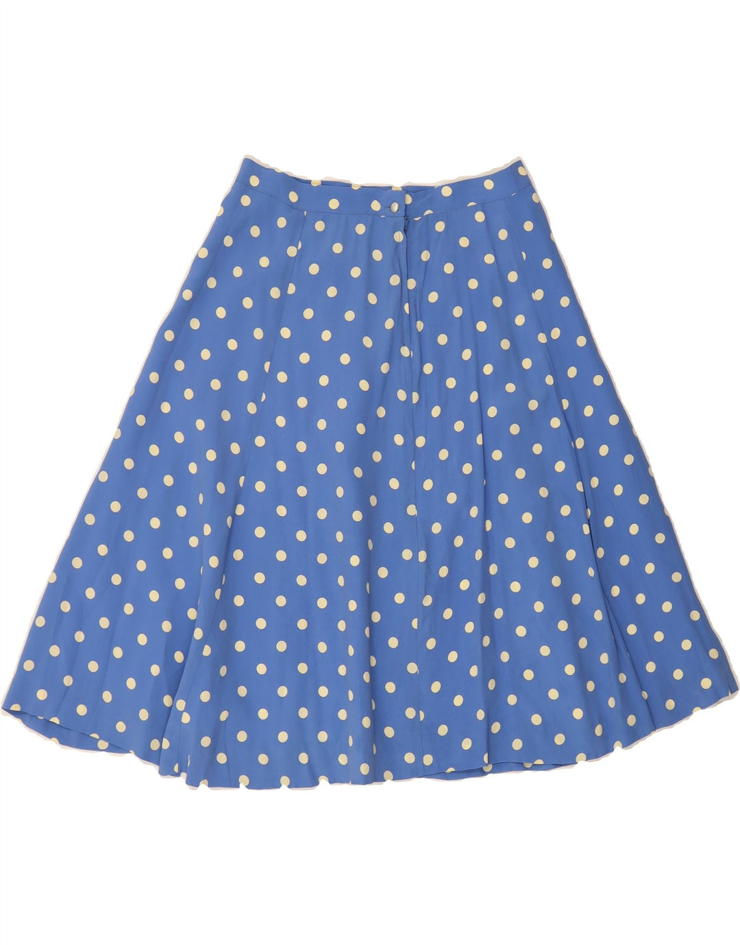 VINTAGE Womens A-Line Skirt W28 Medium Blue Polka Dot Vintage Vintage and Second-Hand Vintage from Messina Hembry 