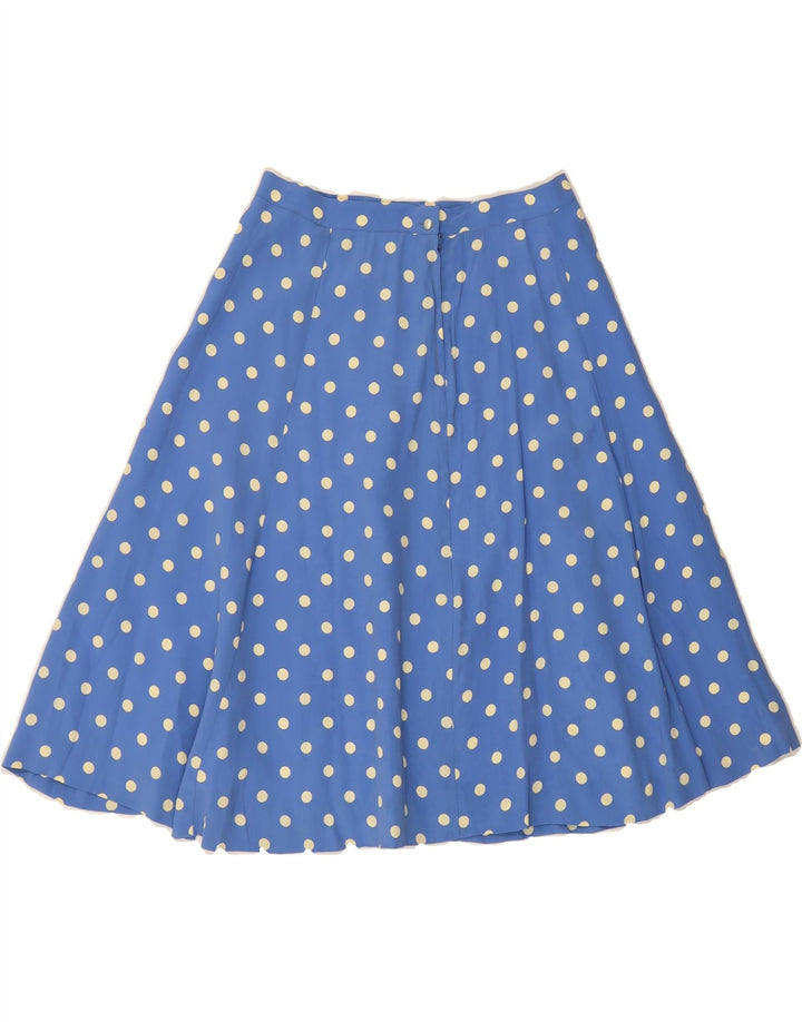 VINTAGE Womens A-Line Skirt W28 Medium Blue Polka Dot Vintage Vintage and Second-Hand Vintage from Messina Hembry 