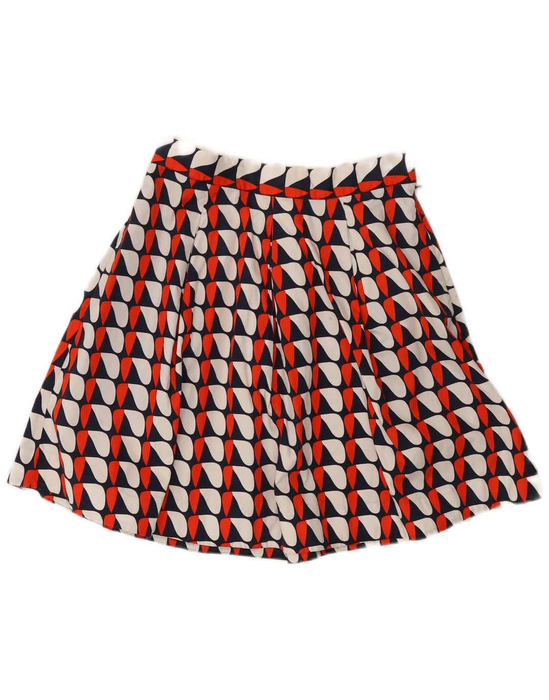 Fusta mini plisată cu model abstract pentru femei vintage W29 Medium Multicolor