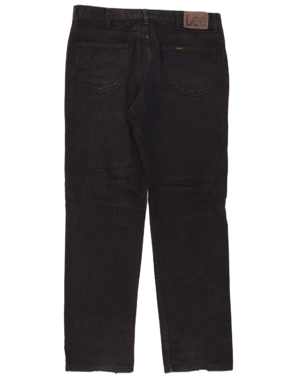 Lee Mens Straight Jeans W38 L34 Μαύρο βαμβακερό