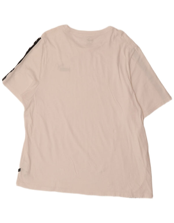 Tricou cu grafică Puma pentru bărbați Top 3XL, bumbac color bloc alb
