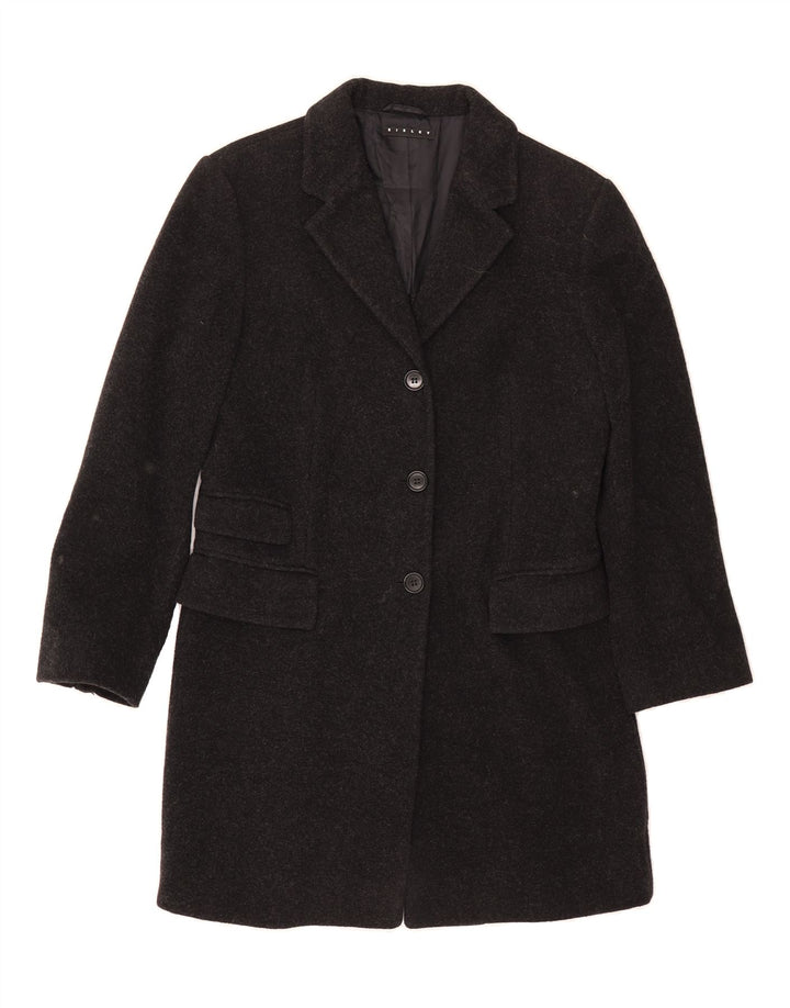 SISLEY Womens Overcoat UK 12 Medium Black Viscose Vintage Sisley and Second-Hand Sisley from Messina Hembry 