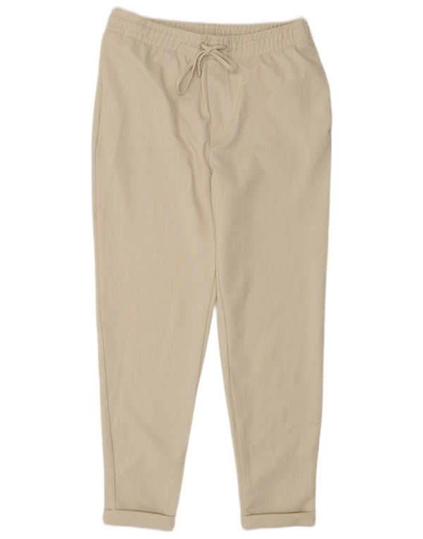 Zara Mens Tapered Chino Trousers Medium W32 L30 Beige Polyester