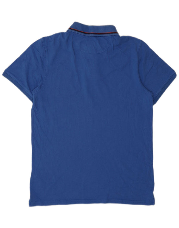 Timberland Mens Slim Fit Polo Shirt Large Blue Cotton