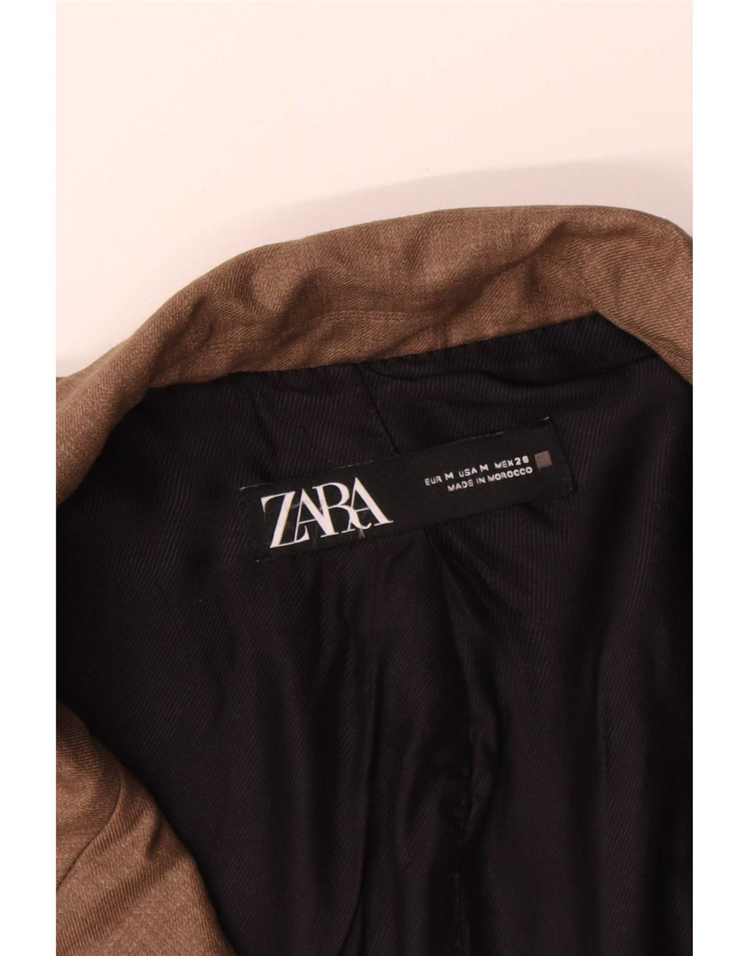 Zara Dame Oversized Double Breasted Blazer Jacket UK 14 Medium Brown