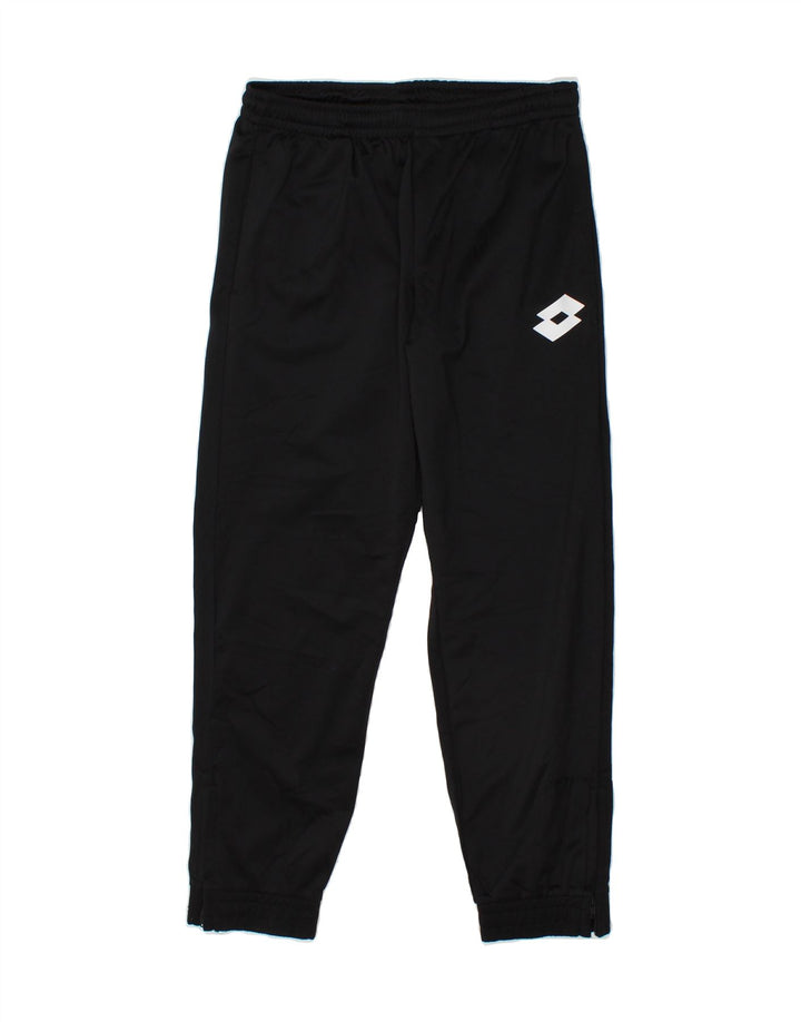 LOTTO Boys Tracksuit Trousers Joggers 11-12 Years Medium Black Polyester Vintage Lotto and Second-Hand Lotto from Messina Hembry 