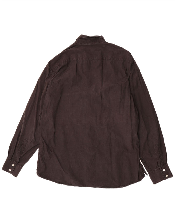 Marlboro Classics Mens Shirt 2XL Brown Check Cotton