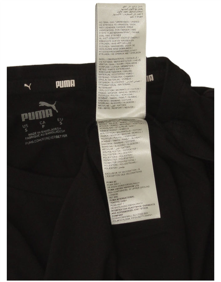 Puma Mens Graphic T-Shirt Top Small Black Cotton