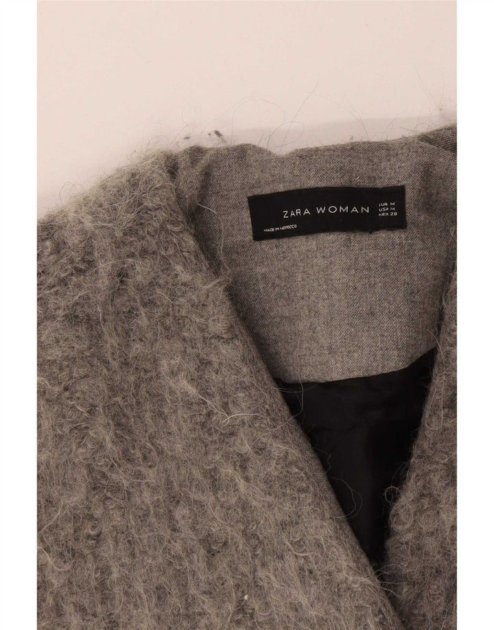 Zara Womens Overcoat UK 14 Medium Grey
