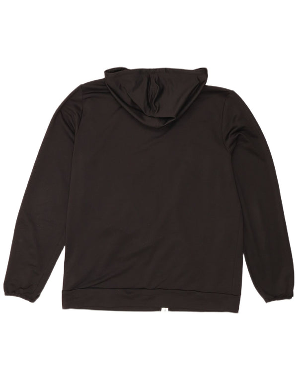 Felpa con cappuccio e zip da uomo Puma Large nera in poliestere
