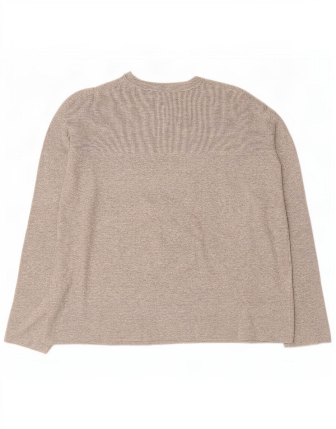 Marks & Spencer Womens Oversized Crew Neck Jumper Sweater UK 16 Large Grey