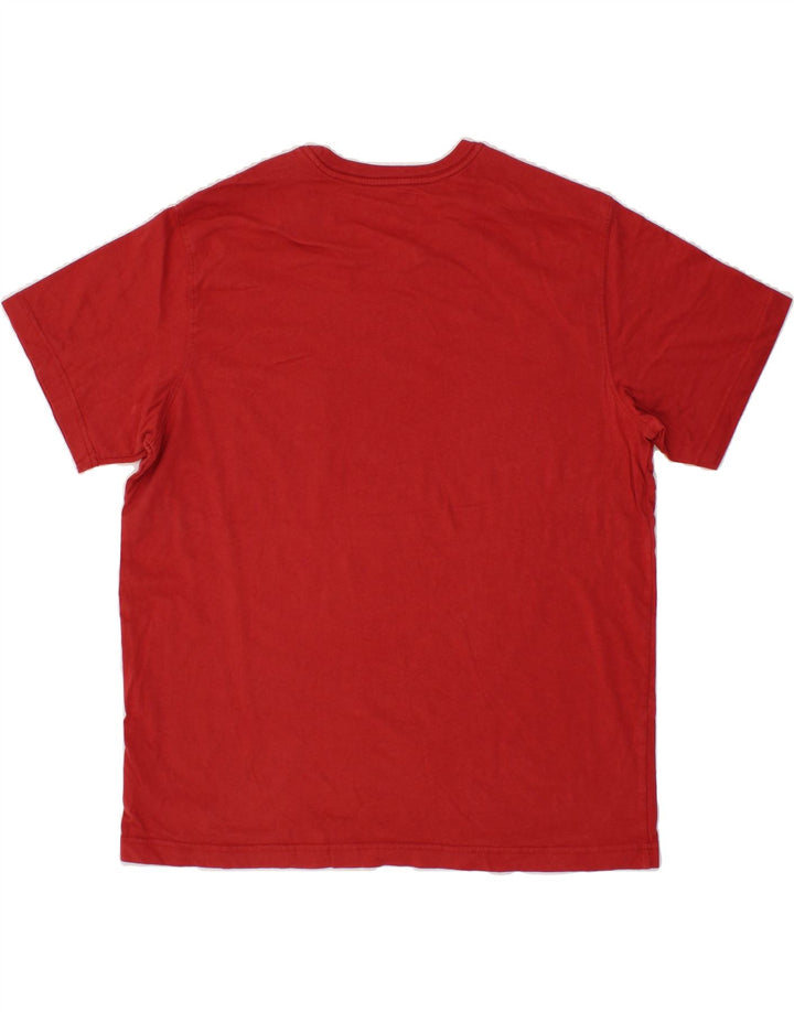 EDDIE BAUER Mens T-Shirt Top XL Red Cotton Vintage Eddie Bauer and Second-Hand Eddie Bauer from Messina Hembry 