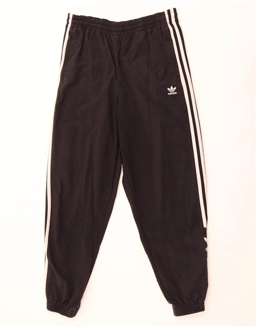 Adidas Womens Tracksuit Trousers Joggers UK 14 Large Black Polyester