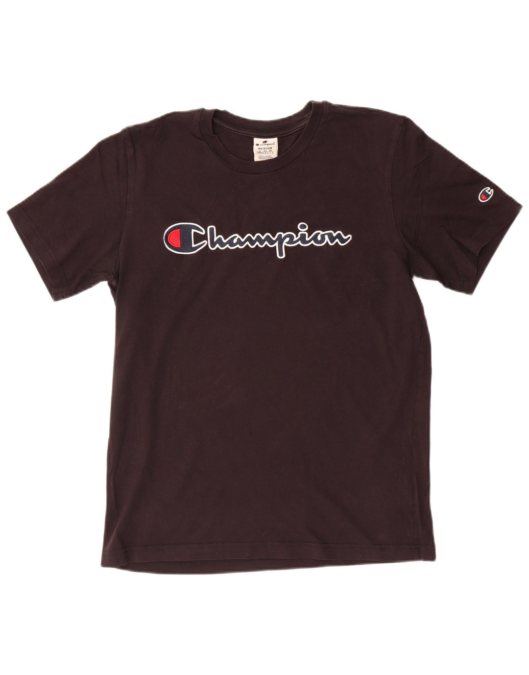 Champion Herre Grafisk T-Shirt Top Medium Sort