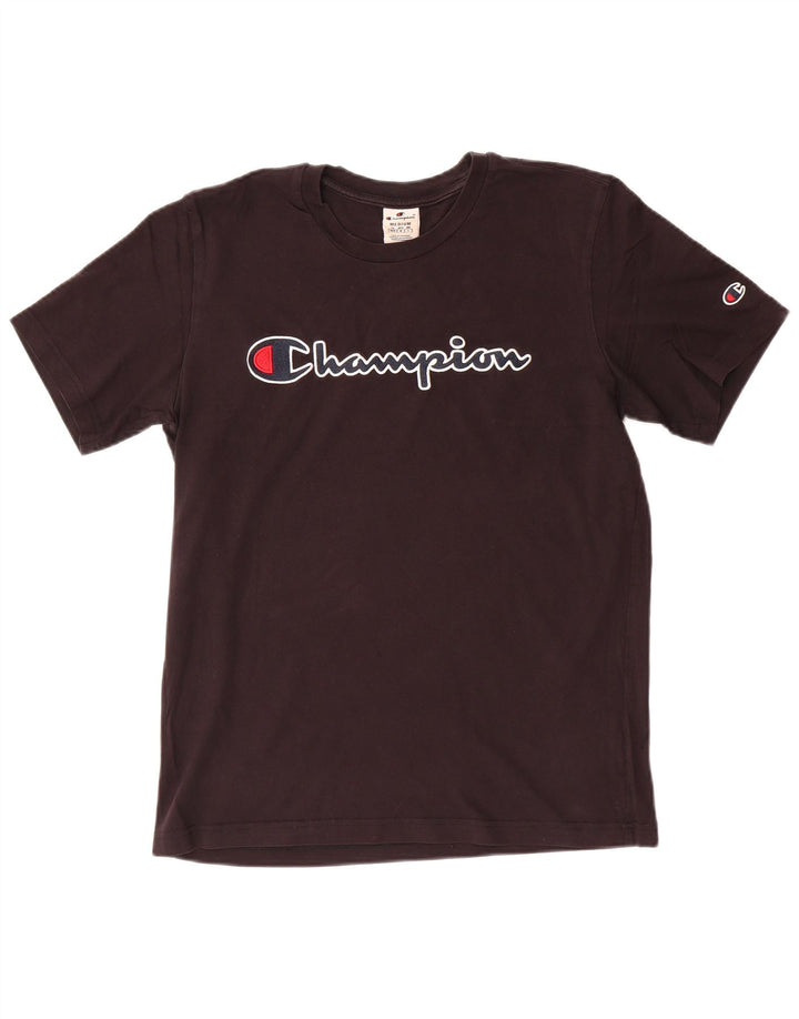 Champion Herre Grafisk T-Shirt Top Medium Sort