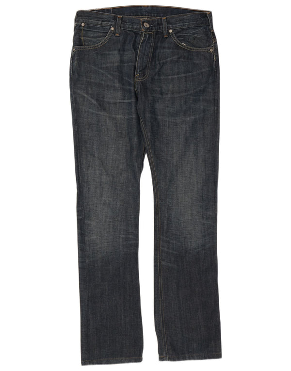 Męskie proste dżinsy Levi's W33 L34 Granatowa bawełna