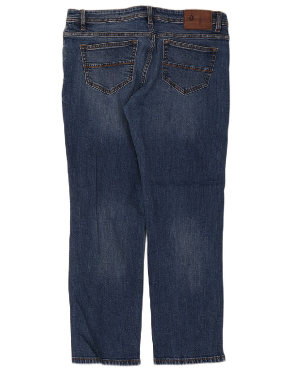 Jeans dritti da uomo dalla vestibilità regolare di Dack IT 50 Large W34 L28 in cotone blu