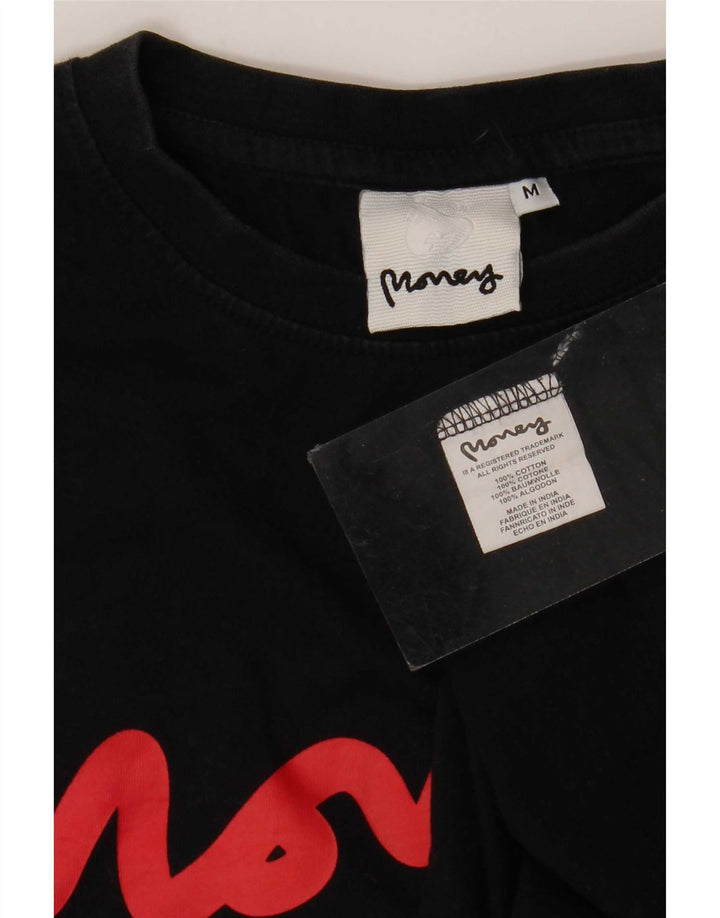 Money Mens Graphic T-Shirt Top Medium Black Cotton