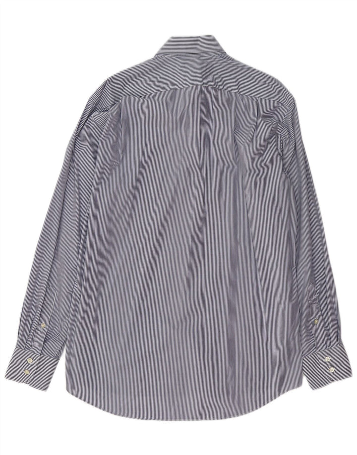 LACOSTE Mens Shirt Size 40 Medium Blue Pinstripe Cotton