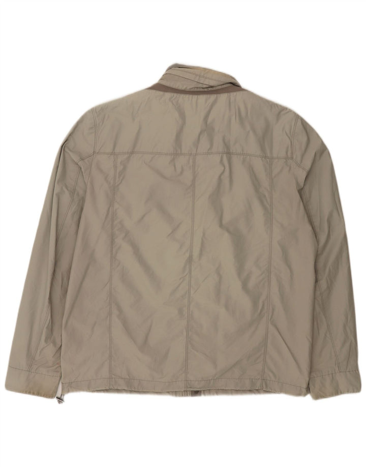 Geox Mens Bomber Jacket UK 44 2XL Grey Cotton
