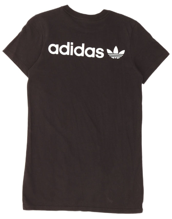 Женское платье-футболка с рисунком Adidas UK 4/6 XS, черный хлопок