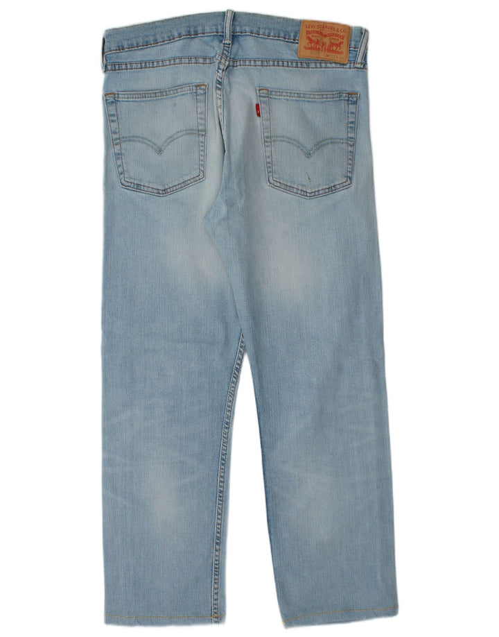 LEVI'S Mens 513 Straight Jeans W33 L26 Blue Cotton