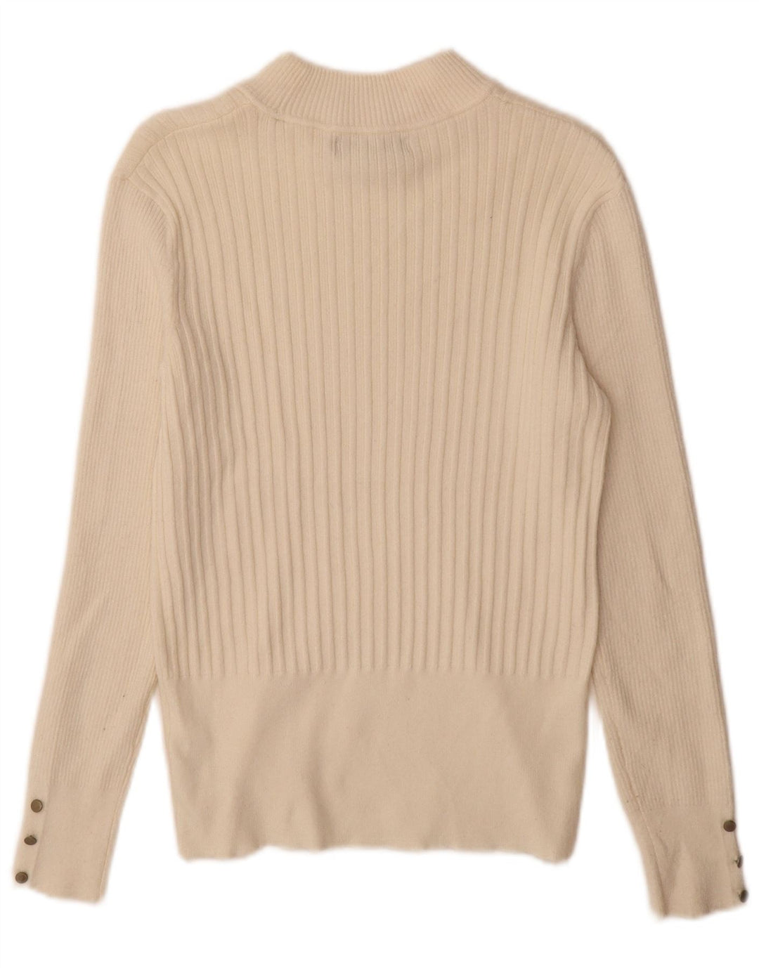 Marks & Spencer Womens Turtle Neck Jumper Sweater UK 12 Medium Off White