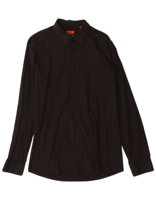 Hugo Boss Chemise Slim Fit Large Coton Noir Homme