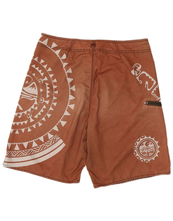Quiksilver Herre grafiske svømmeshorts Medium Brun Geometrisk Polyester