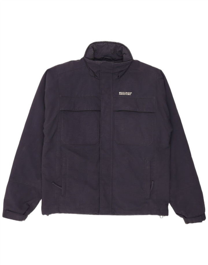 Woolrich Mens Windbreaker Jacket UK 36 Small Navy Blue