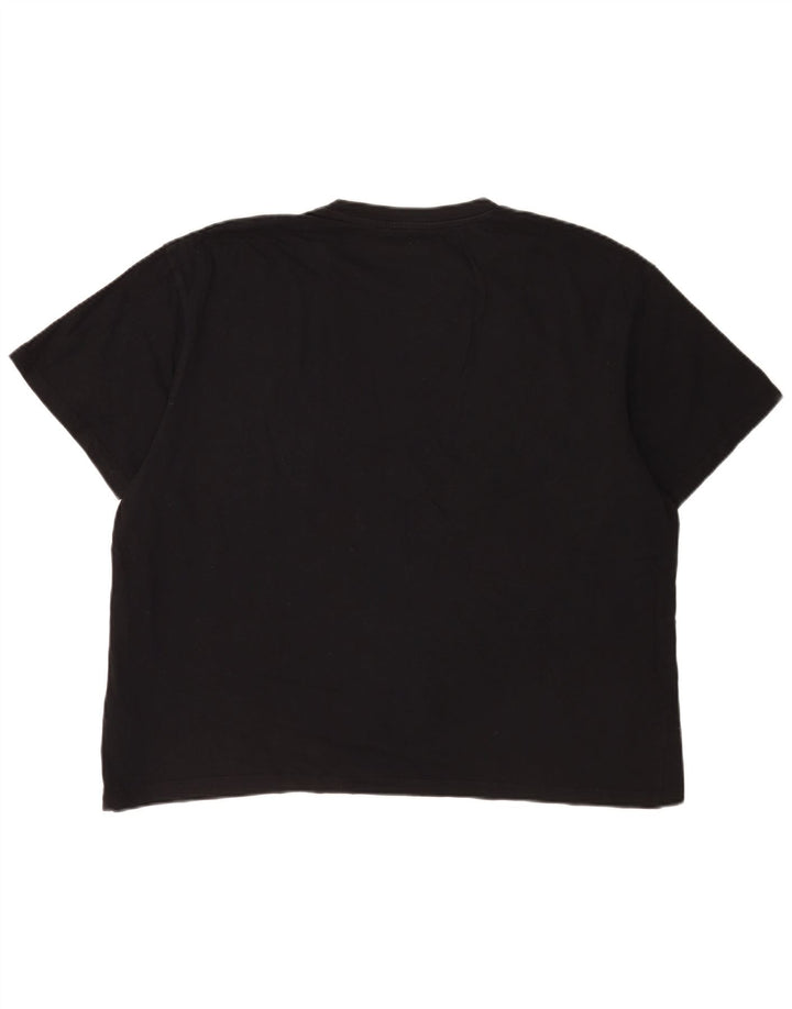 Wrangler Mens T-Shirt Top Large Black Cotton