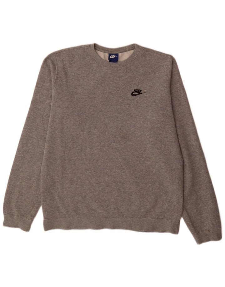 Nike Mens Sweatshirt Jumper Medium Grey Cotton