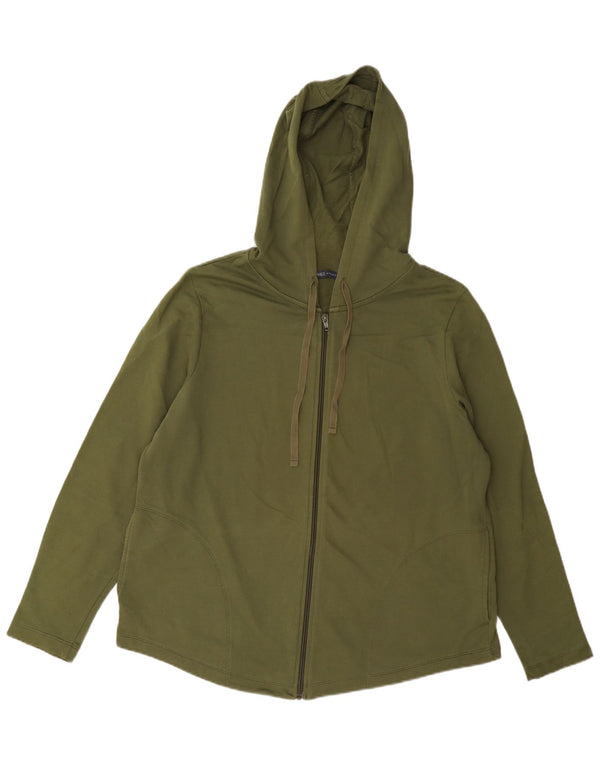 Marks & Spencer Damski sweter z kapturem o regularnym kroju, UK 16 Lagre, bawełna khaki