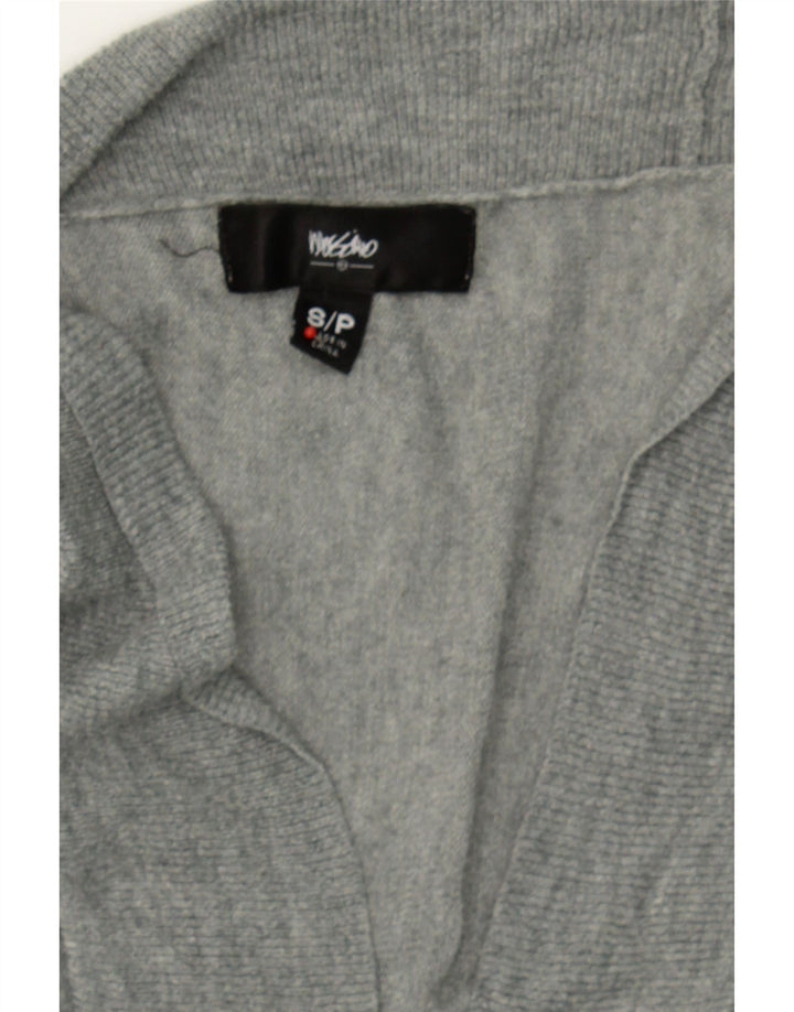 MOSSIMO Womens Longline Open Cardigan Sweater UK 10 Small Grey Nylon Vintage Mossimo and Second-Hand Mossimo from Messina Hembry 