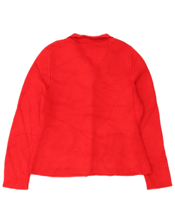Zara Womens Cardigan Sweater UK 12 Medium Red Viscose