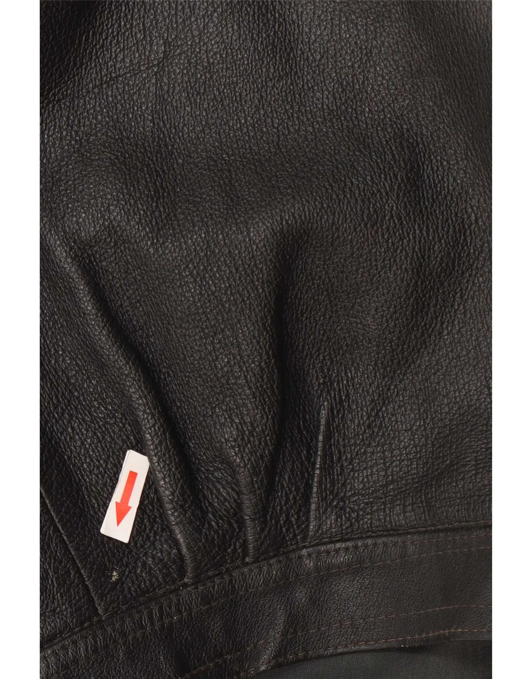 Giacca in pelle vintage da donna UK 14 grande nera