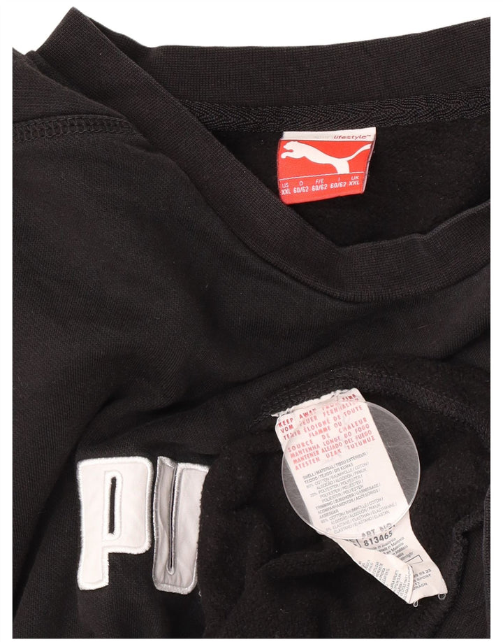 Puma Mens Graphic Sweatshirt Jumper 2XL Black Cotton