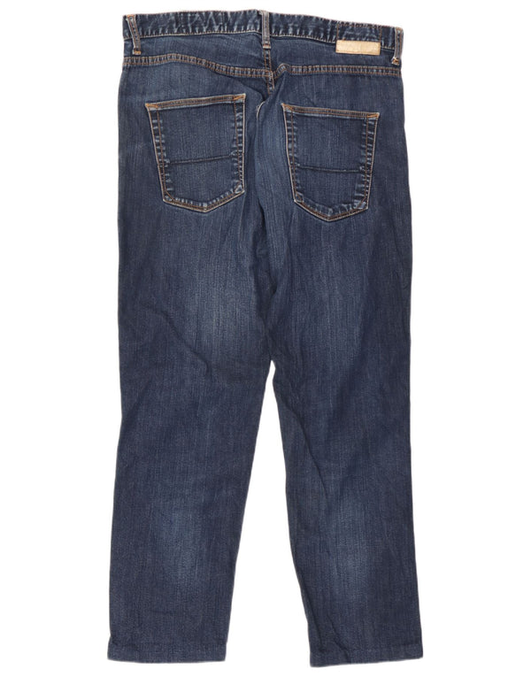 Zara Mens Tapered Jeans EU 44 Large W34 L29 Navy Blue pamut