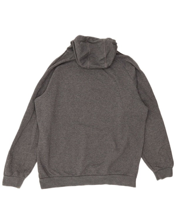 Maglione con cappuccio grafico da uomo Adidas grande in cotone chiazzato grigio