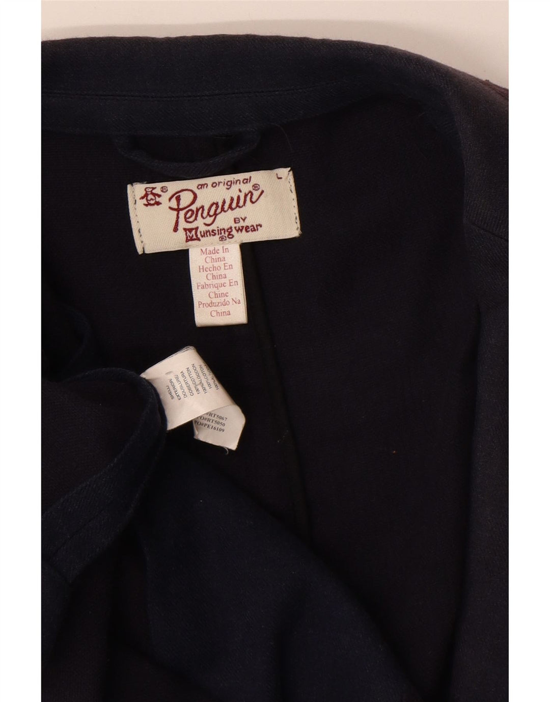 Penguin Mens 1 Button Blazer Jacket UK 40 Large Navy Blue Cotton