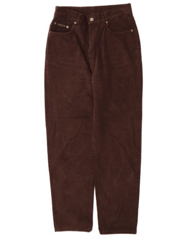 Jeans Calvin Klein da donna a vita alta vestibilità ampia W28 L28 cotone marrone