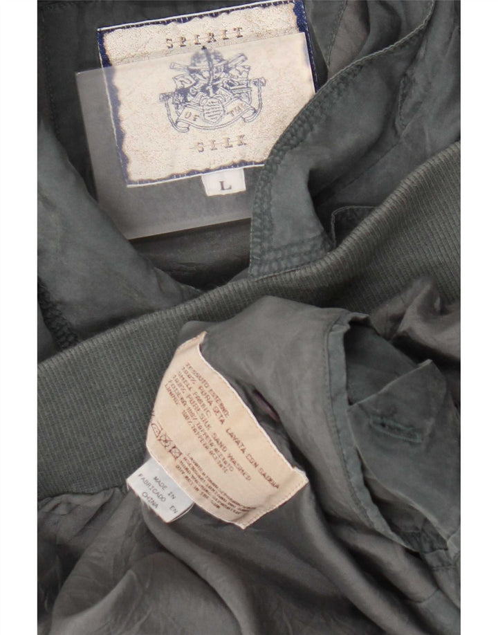 Giubbotto bomber vintage da uomo UK 40 grande seta grigia